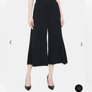 Theory Cropped Wide-Leg Pant in Compact Stretch Knit